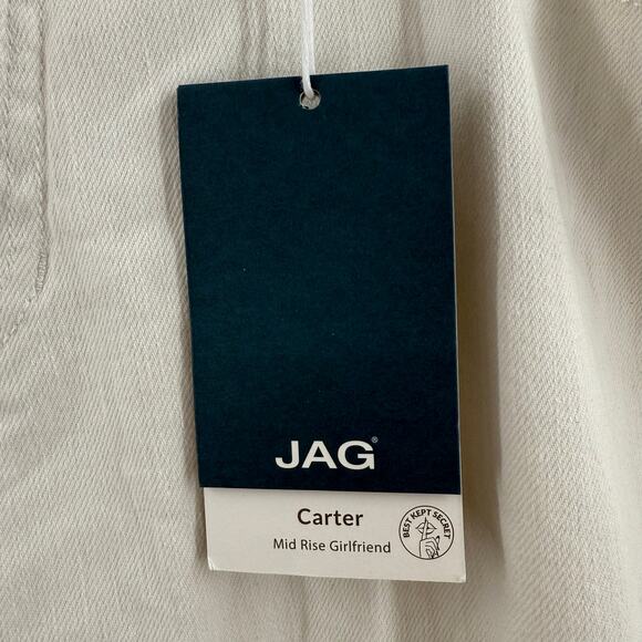 JAG Carter Jeans Size 16W NWT Midrise Girlfriend White Plus Curvy Cotton Stretch - Picture 7 of 16